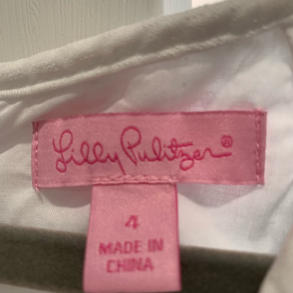 Lily Pulitzer white top size 4 - Picture 3 of 3